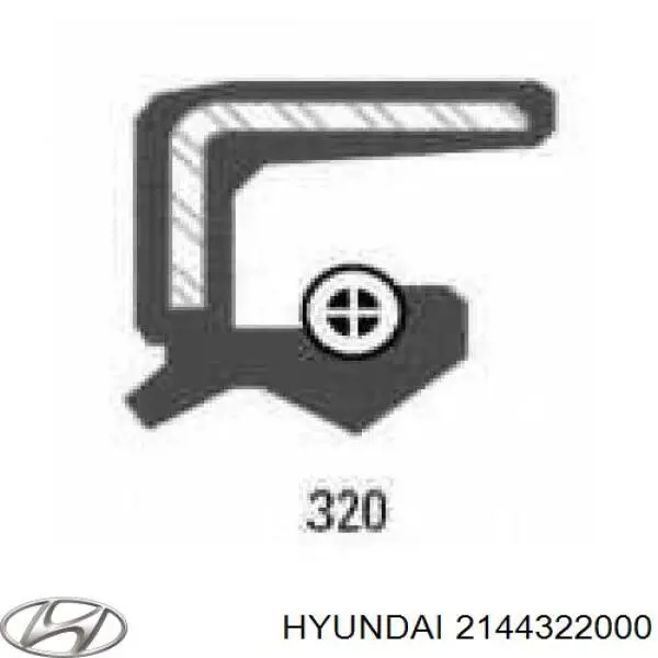 Compre 2144322000 Hyundai/Kia Vedação traseira de cambota de motor