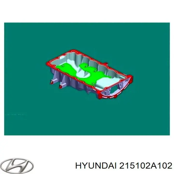 215102A102 Hyundai/Kia Panela de óleo de cárter do motor