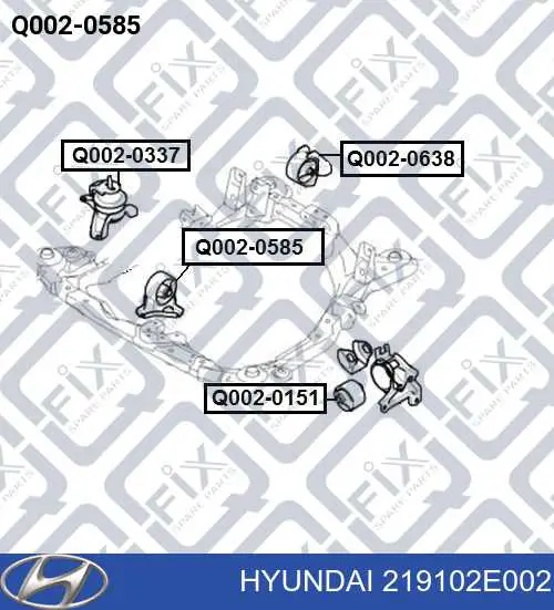 Coxim (suporte) dianteiro de motor Hyundai/Kia 219102E002 preço, a partir de 33,29 USD