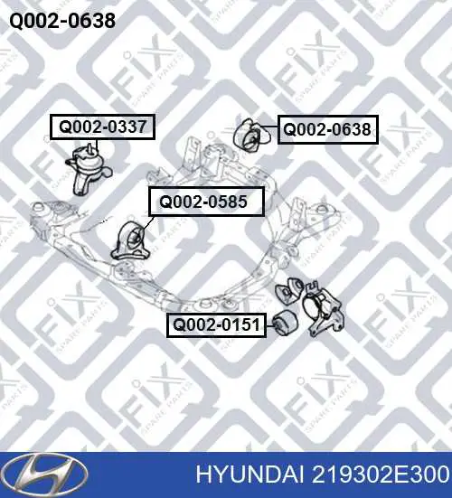 Coxim (suporte) traseiro de motor Hyundai/Kia 219302E300 preço, a partir de 26,02 USD