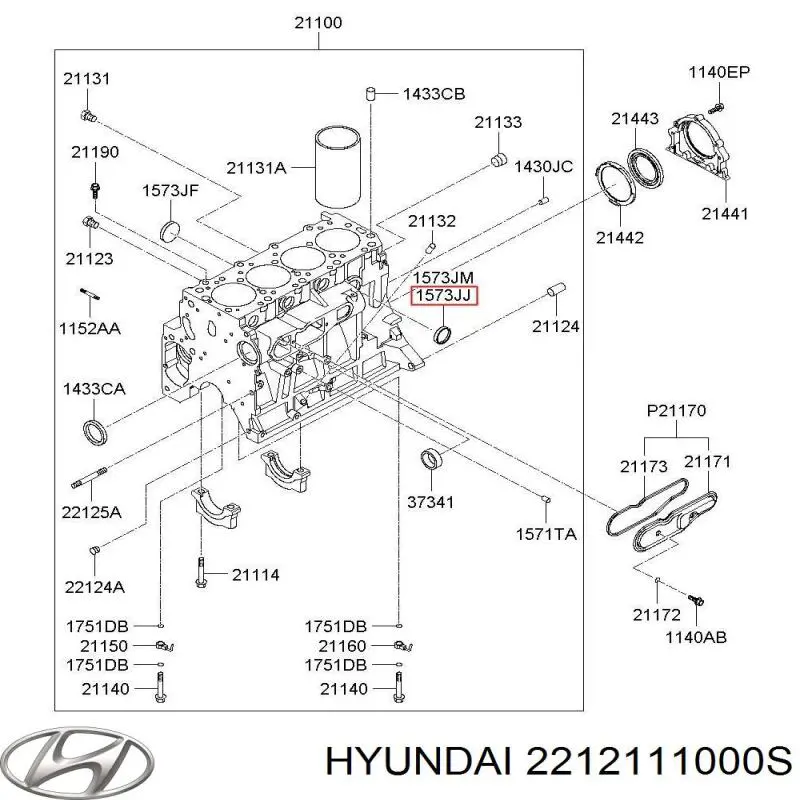 Compre 1573340000 Hyundai/Kia Tampão CBC/do bloco de cilindros