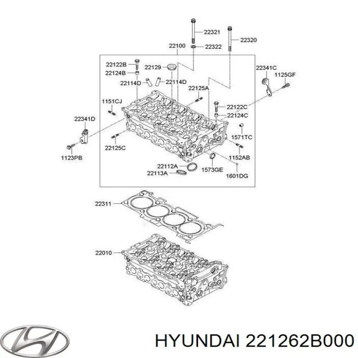 Parafuso de cabeça de motor (CBC) Hyundai/Kia 221262B000 preço, a partir de 3,53 USD