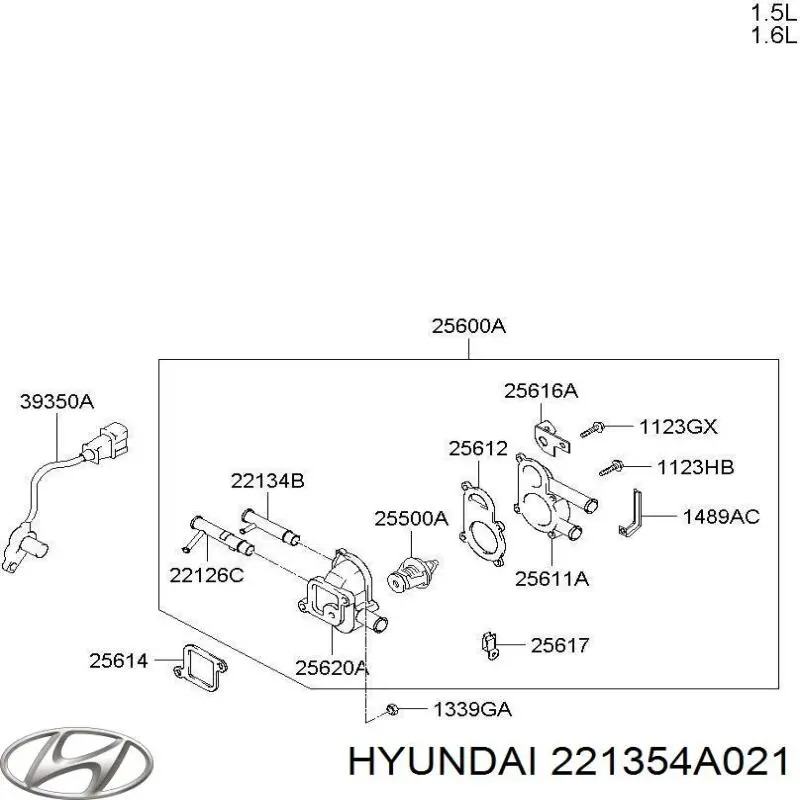  Hyundai/Kia 221354A021 preço, a partir de  USD