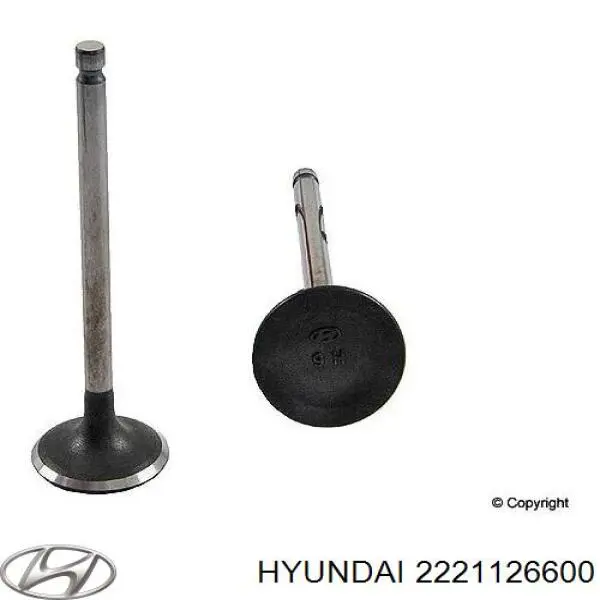 2221126600 Hyundai/Kia Válvula de admissão