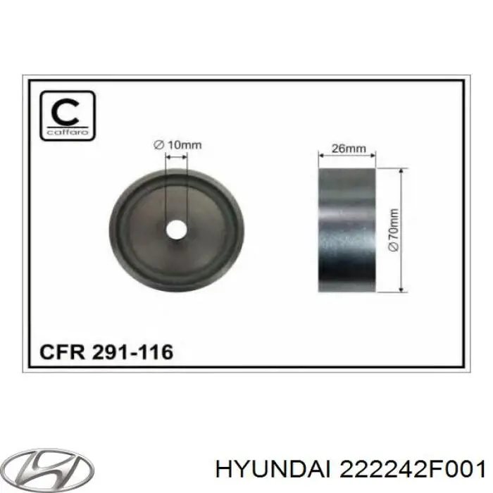 Compre 222242F000 Hyundai/Kia Bucim de válvula (coletor de óleo), admissão/escape