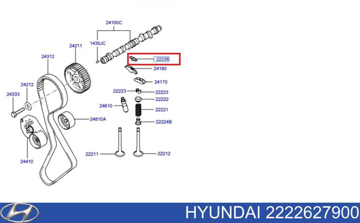 Compre 2222627900 Hyundai/Kia Balanceiro de válvula (balanceiro de válvulas)