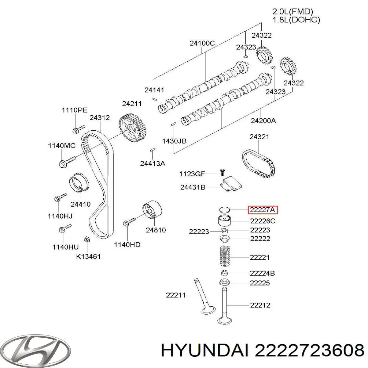 Arruela de regulação Hyundai/Kia 2222723608 preço, a partir de 16,27 USD