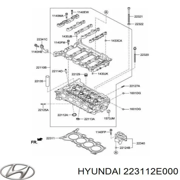 Compre 223112E000 Hyundai/Kia Vedante de cabeça de motor (CBC)