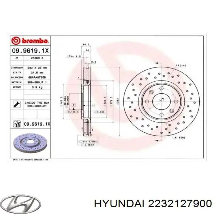Compre 2232127900 Hyundai/Kia Parafuso de cabeça de motor (CBC)