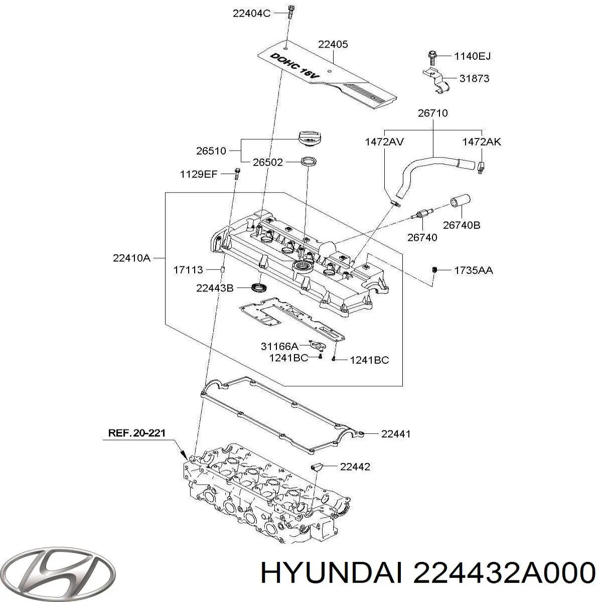 Vedante anular da cavidade de vela Hyundai/Kia 224432A000 preço, a partir de 7,59 USD