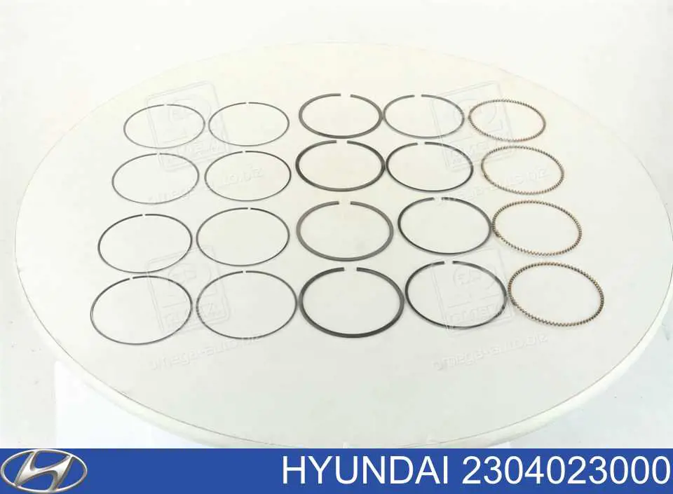 2304023000 Hyundai/Kia Kit de anéis de pistão de motor, STD.