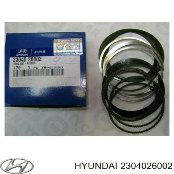 2304026002 Hyundai/Kia Kit de anéis de pistão de motor, STD.