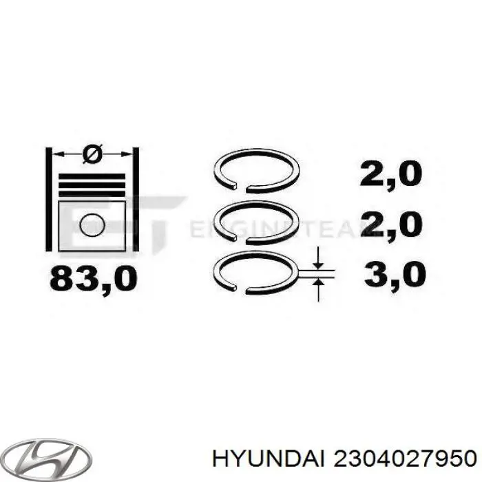 Compre 792610001 SM Kit de anéis de pistão de motor, STD.