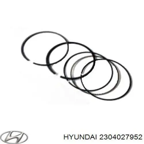 Kit de anéis de pistão de motor, 2ª reparação ( + 0,50) Hyundai/Kia 2304027952 preço, a partir de 49,35 USD