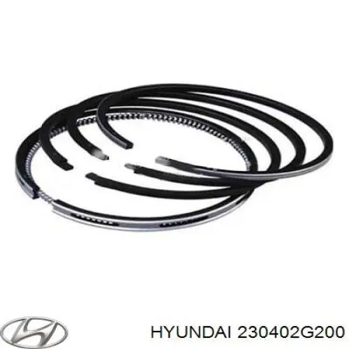 Compre 230402G200 Hyundai/Kia Kit de anéis de pistão de motor, STD.