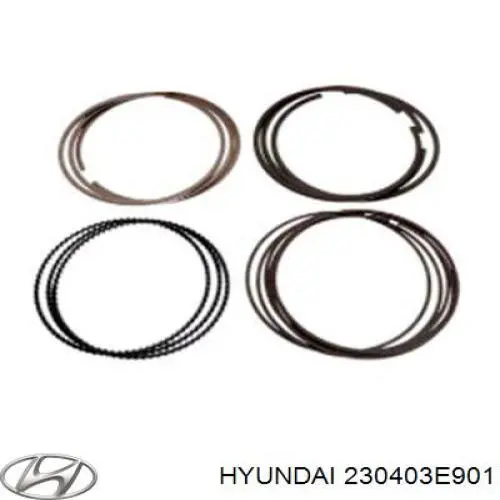 230403E901 Hyundai/Kia Kit de anéis de pistão de motor, 1ª reparação ( + 0,25)