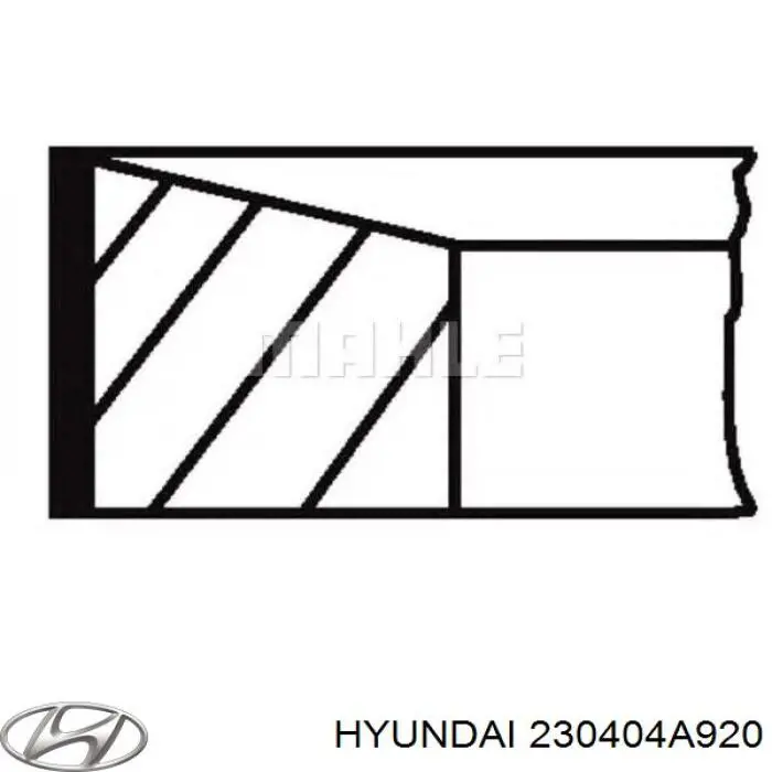 230404A920 Hyundai/Kia Kit de anéis de pistão de motor, STD.