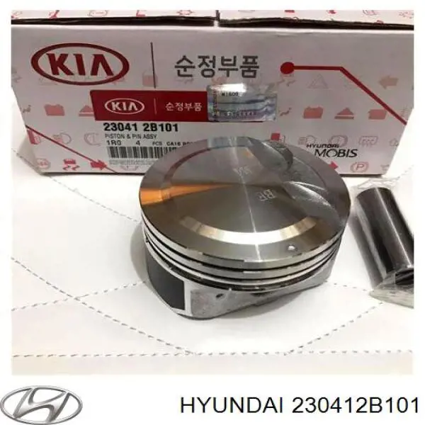 230412B101 Hyundai/Kia Pistão com passador sem anéis, STD