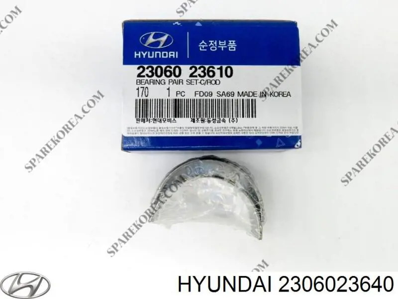 Folhas inseridas de cambota de biela, kit, padrão (STD) Hyundai/Kia 2306023640 preço, a partir de 17,04 USD
