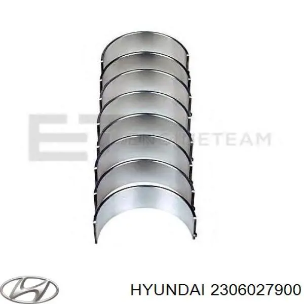 2306027900 Hyundai/Kia Folhas inseridas de cambota de biela, kit, padrão (STD)