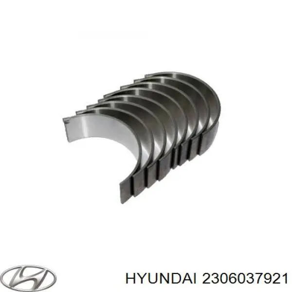 2306037921 Hyundai/Kia Folhas inseridas de cambota de biela, kit, 1ª reparação ( + 0,25)