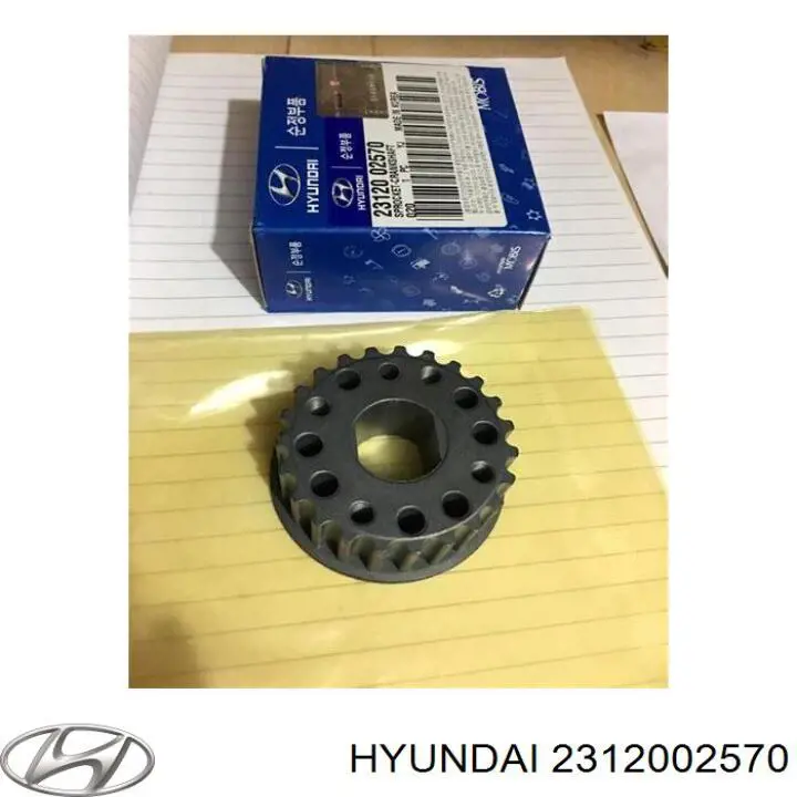 Engrenagem de cadeia da roda dentada de acionamento de cambota de motor Hyundai/Kia 2312002570 preço, a partir de 33,63 USD