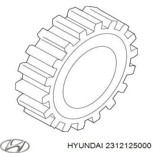 2312125000 Hyundai/Kia Engrenagem de cadeia da roda dentada de acionamento de cambota de motor