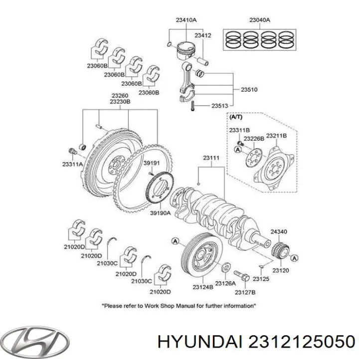 Engrenagem de cadeia da roda dentada de acionamento de cambota de motor Hyundai/Kia 2312125050 preço, a partir de 31,73 USD