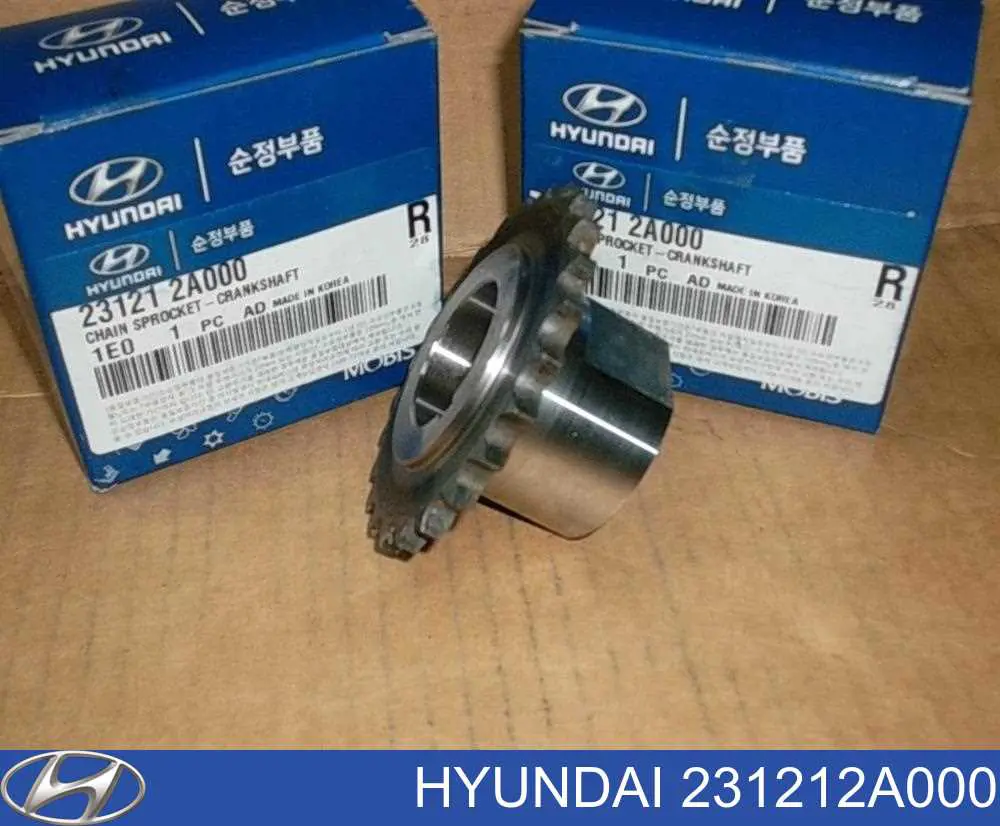 Engrenagem de cadeia da roda dentada de acionamento de cambota de motor Hyundai/Kia 231212A000 preço, a partir de 131,61 USD