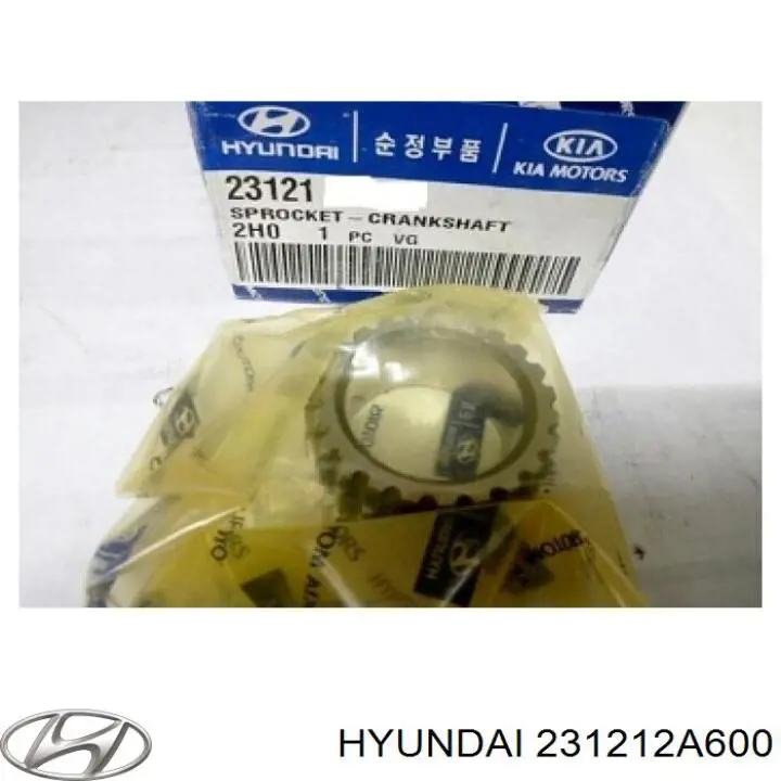 231212A600 Hyundai/Kia Engrenagem de cadeia da roda dentada de acionamento de cambota de motor