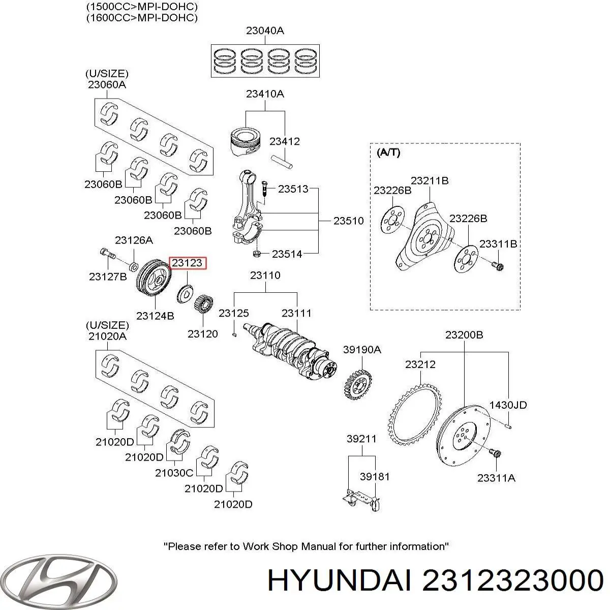 Arruela de cambota Hyundai/Kia 2312323000 preço, a partir de 6,90 USD