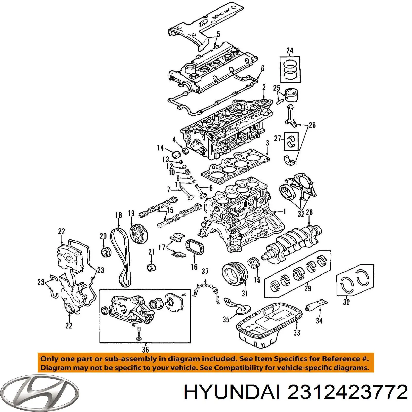 Polia de cambota Hyundai/Kia 2312423772 preço, a partir de 67,66 USD