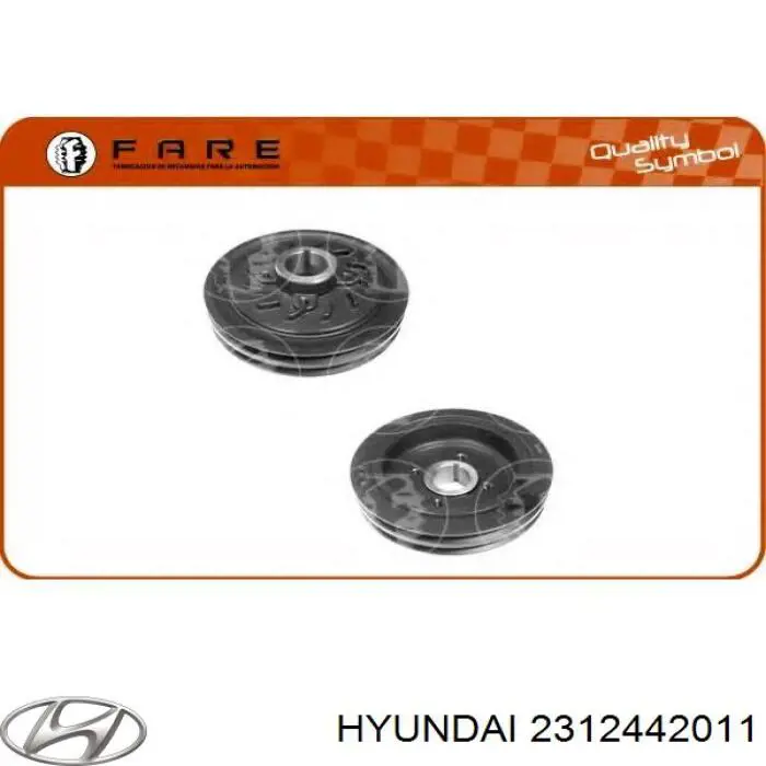 Polia de cambota Hyundai/Kia 2312442011 preço, a partir de 102,58 USD