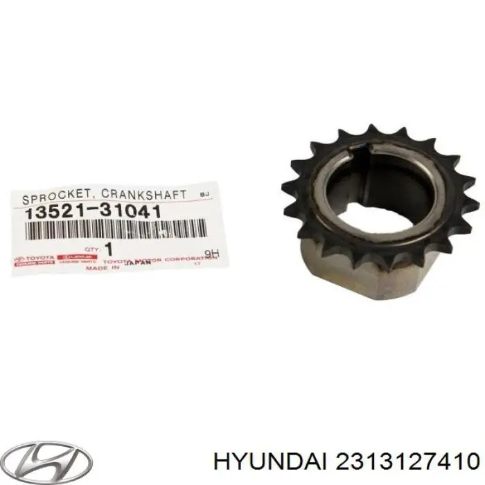 Engrenagem de cadeia da roda dentada de acionamento de cambota de motor Hyundai/Kia 2313127410 preço, a partir de 256,21 USD