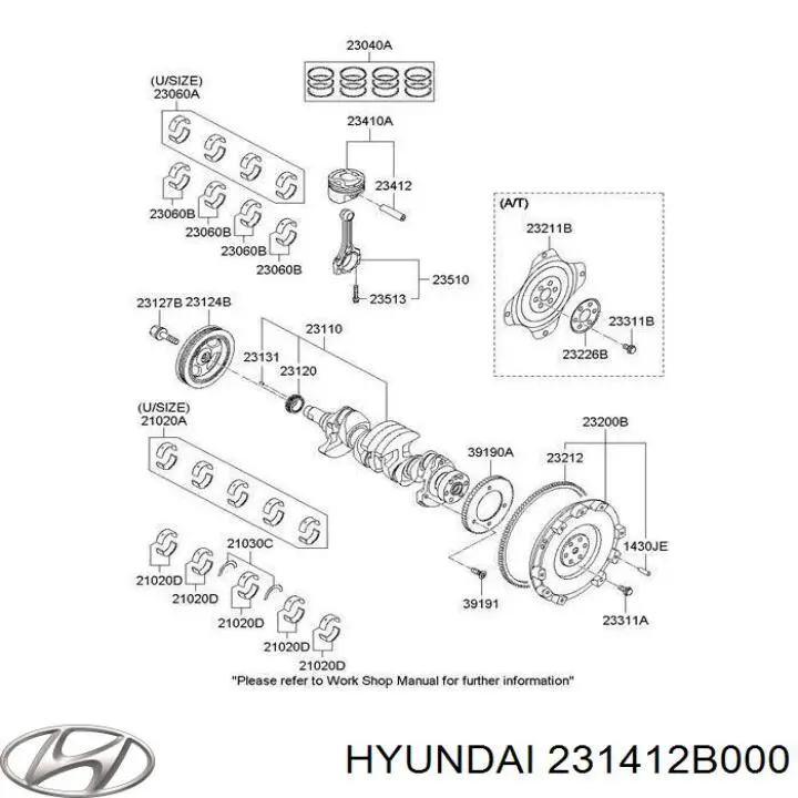 231412B000 Hyundai/Kia Coroa dentada de sensor de posição de cambota