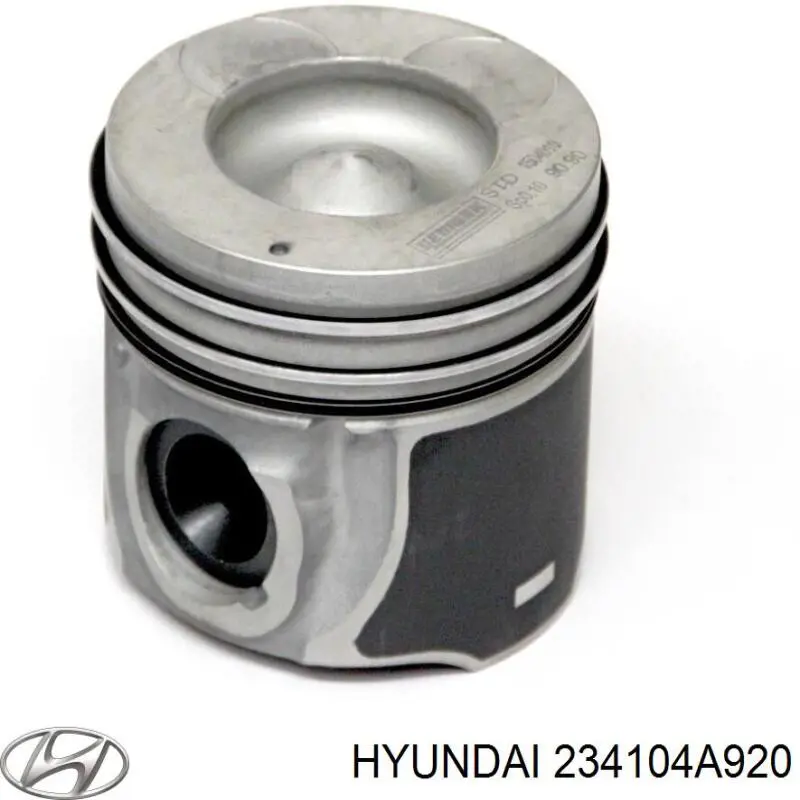 234104A920 Hyundai/Kia Pistão com passador sem anéis, STD