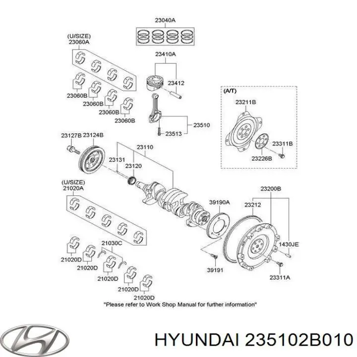 Biela de pistão de motor Hyundai/Kia 235102B010 preço, a partir de 75,68 USD