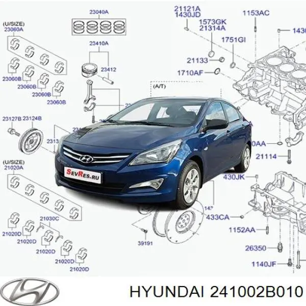 Árvore distribuidora de motor de admissão Hyundai/Kia 241002B010 preço, a partir de 106,68 USD