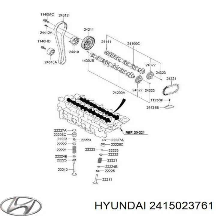 Filtro de regulador das fases de distribuição de gás Hyundai/Kia 2415023761 preço, a partir de 24,66 USD