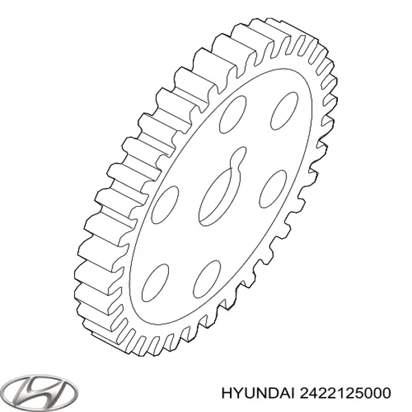 Engrenagem de cadeia de roda dentada da árvore distribuidora de escape de motor Hyundai/Kia 2422125000 preço, a partir de 46,70 USD