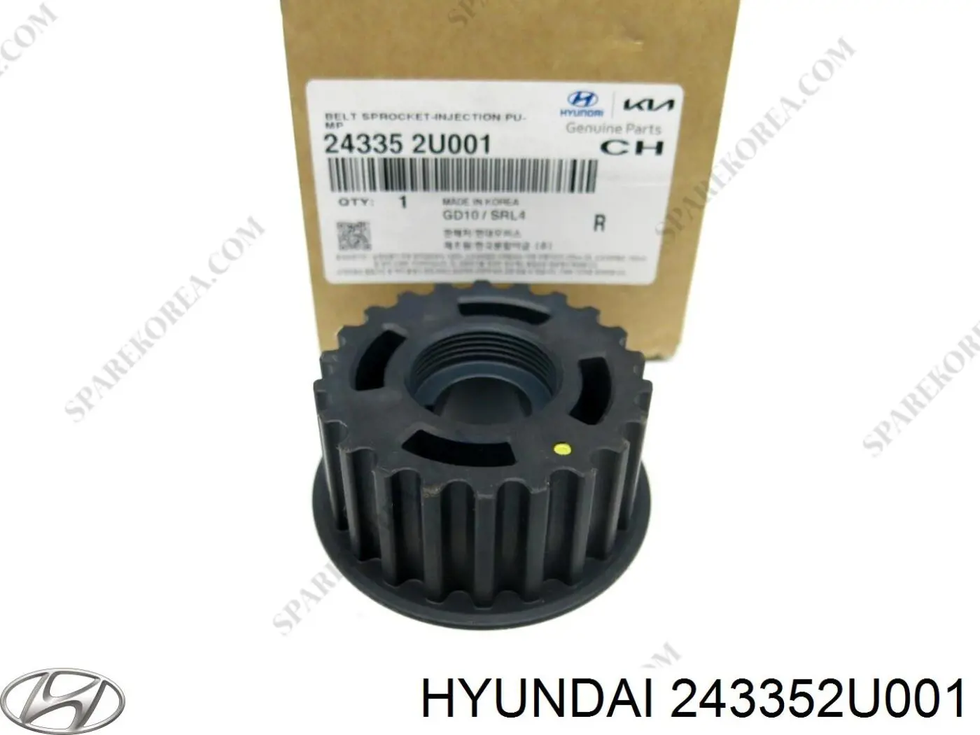 243352U001 Hyundai/Kia Engrenagem de cadeia da roda dentada da árvore distribuidora de motor
