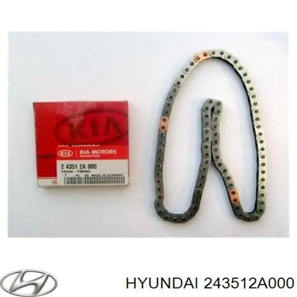243512A000 Hyundai/Kia Cadeia do mecanismo de distribuição de gás
