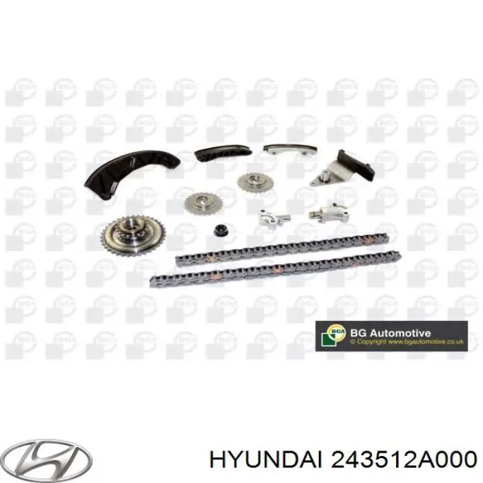 Cadeia do mecanismo de distribuição de gás Hyundai/Kia 243512A000 preço, a partir de 42,15 USD