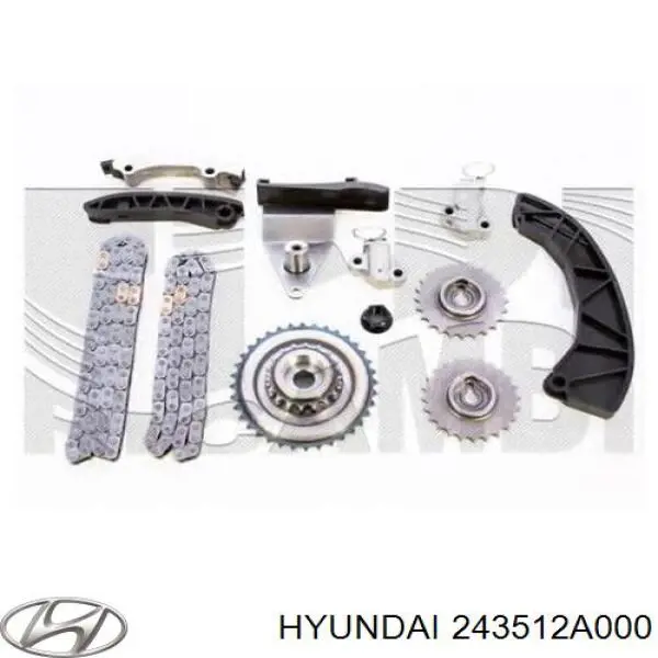 Compre 243512A000 Hyundai/Kia Cadeia do mecanismo de distribuição de gás