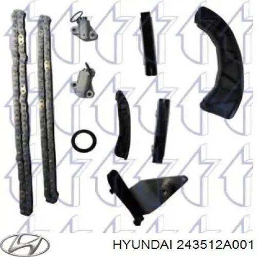 Compre 243512A001 Hyundai/Kia Cadeia do mecanismo de distribuição de gás