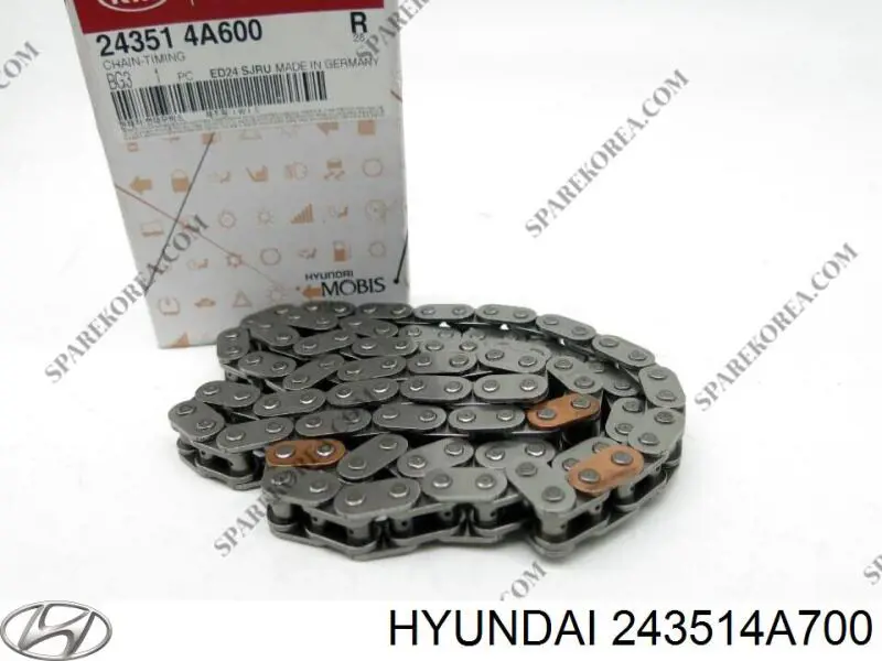 Cadeia do mecanismo de distribuição de gás Hyundai/Kia 243514A700 preço, a partir de 50,71 USD