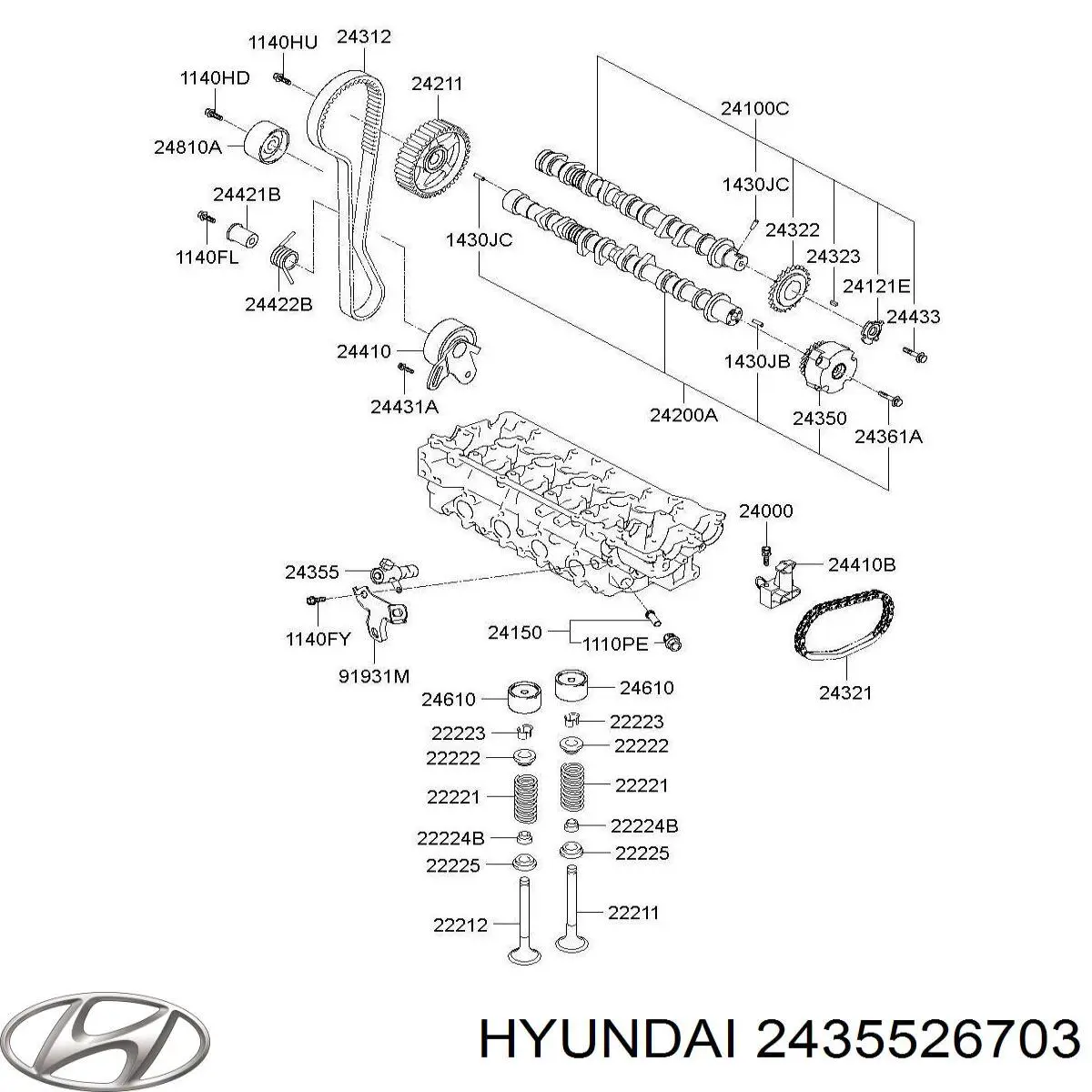 Compre 2435526703 Hyundai/Kia Válvula de regulação de pressão de óleo