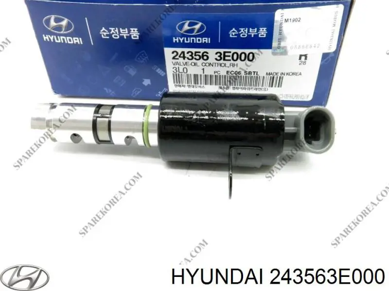 Compre 243563E000 Hyundai/Kia Válvula eletromagnética direita de posição (de fases) da árvore distribuidora