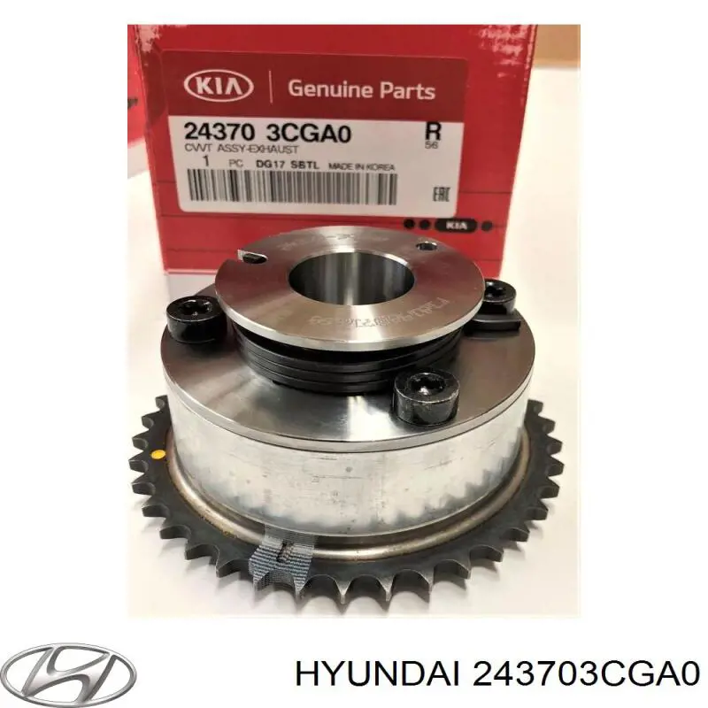 243703CGA0 Hyundai/Kia Engrenagem de cadeia de roda dentada da árvore distribuidora de escape de motor