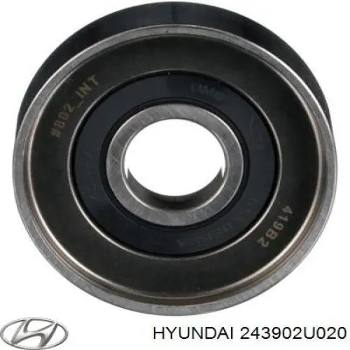 243902U020 Hyundai/Kia Rolo parasita da correia do mecanismo de distribuição de gás